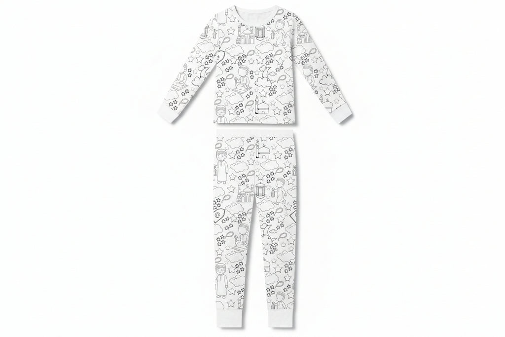 Hilal Dreams Color-In Pajama Set | Layalee