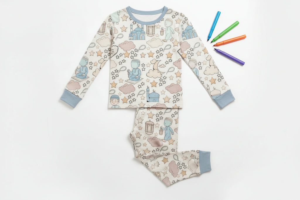 Hilal Dreams Color-In Pajama Set | Layalee