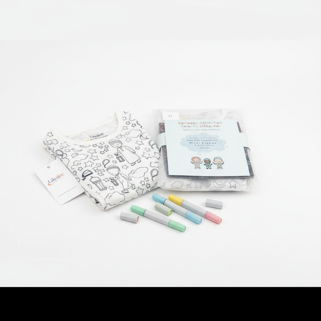 Hilal Dreams Color-In Pajama Set | Layalee