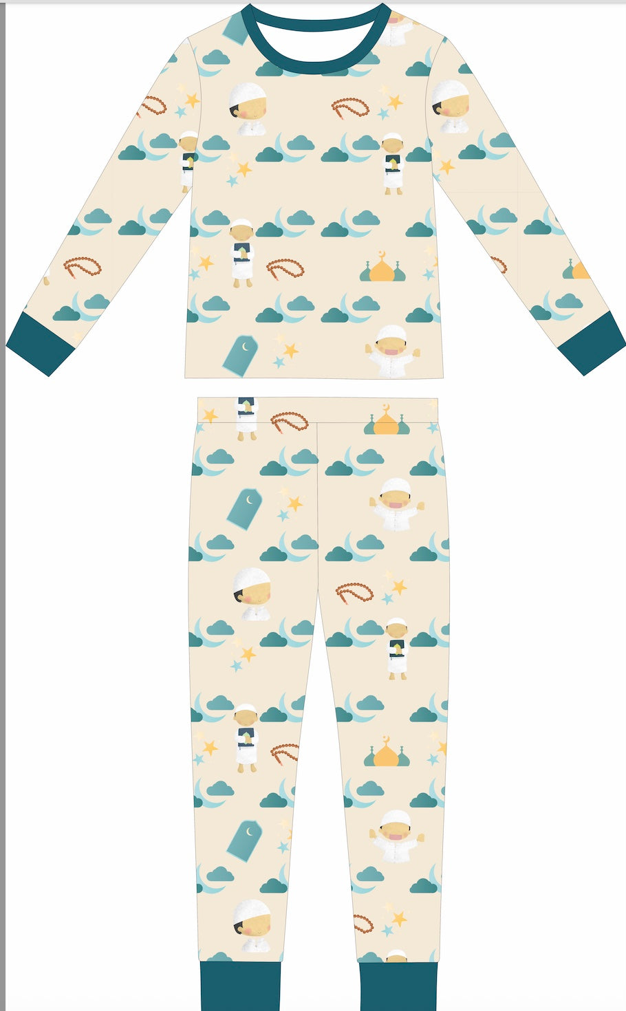 Little Qamar – Two Piece Pajama Set |Layalee